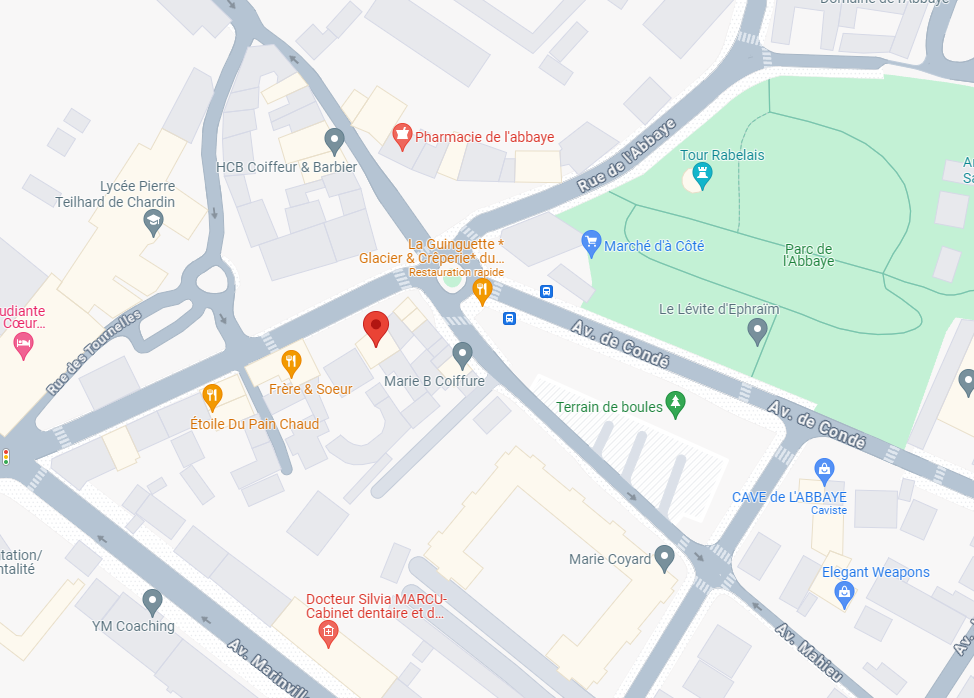 Plan Google Maps 40B rue du Four